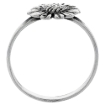 Picture of Sterling Silver Sliding Sunflower Ring 3/4 inch wide sizes 6 - 10
