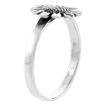 Picture of Sterling Silver Sliding Sunflower Ring 3/4 inch wide sizes 6 - 10