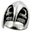 Picture of Sterling Silver Helmet Skull Ring 1 1/4 inch wide sizes 6 to 15