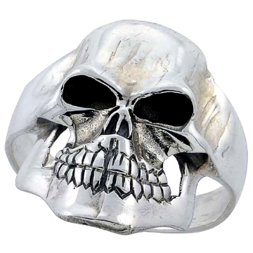 Picture of Sterling Silver Skull Ring 1 1/16 inch wide