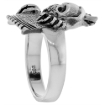 Picture of Sterling Silver Skull with Horns Ring 1 inch wide sizes 6 to 15