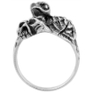 Picture of Sterling Silver Vulture with Skull Ring 1 inch wide sizes 6 to 15