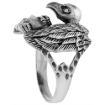 Picture of Sterling Silver Vulture with Skull Ring 1 inch wide sizes 6 to 15