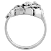 Picture of Sterling Silver Skull Yard Ring 7/8 inch wide sizes 6 to 15