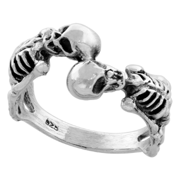 Picture of Sterling Silver 2 Skeleton Ring 1/2 inch wide sizes 6 to 15