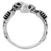 Picture of Sterling Silver 2 Skeleton Ring 1/2 inch wide sizes 6 to 15