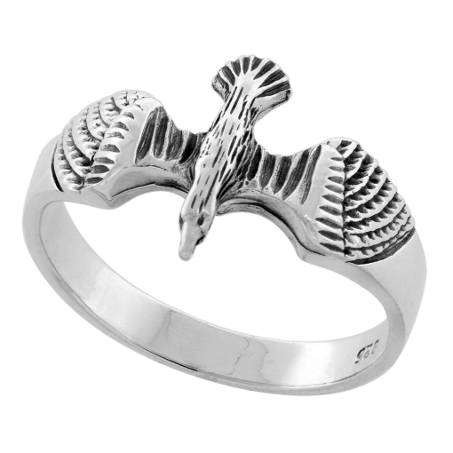 Picture of Sterling Silver Eagle Ring 5/8 inch wide sizes 6 to 15