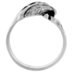 Picture of Sterling Silver Eagle Head Ring 3/8 inch wide sizes 6 to 15