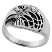 Picture of Sterling Silver Eagle Head Ring 5/8 inch long sizes 6 to 15