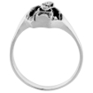 Picture of Sterling Silver Grim Reaper on Motorcycle Ring 3/4 inch wide sizes 6 to 15