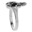 Picture of Sterling Silver Grim Reaper on Motorcycle Ring 3/4 inch wide sizes 6 to 15