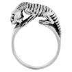 Picture of Sterling Silver Reptile Skeleton Ring 1/4 inch wide