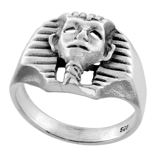 Picture of Sterling Silver King Tut's Mask Ring 5/8 inch wide sizes 8 to 14