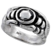 Picture of Sterling Silver Wing & Feather Ring 7/16 inch wide size sizes 6 - 15