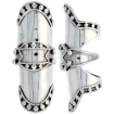 Picture of Sterling Silver Finger Armor Ring 2 1/2 inch wide sizes 8 - 10