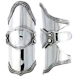 Picture of Sterling Silver Finger Armor Ring 2 5/16 inch wide