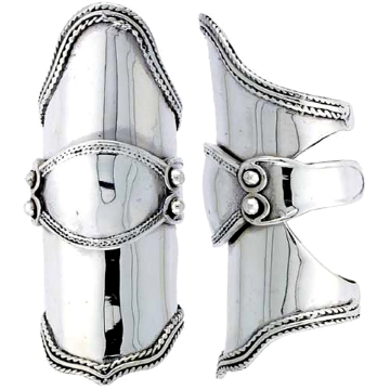 Picture of Sterling Silver Finger Armor Ring 2 5/16 inch wide