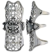 Picture of Sterling Silver Filigree Finger Armor Ring 2 1/4 inch wide