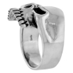 Picture of Sterling Silver Skull Ring 1 inch wide