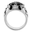 Picture of Sterling Silver Helmet Skull Ring 3/4 inch wide sizes 8 to 14