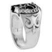 Picture of Sterling Silver Helmet Skull Ring 3/4 inch wide sizes 8 to 14