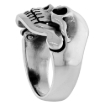 Picture of Sterling Silver Skull Ring 1 inch wide sizes 8 to 14