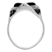 Picture of Sterling Silver Fractured Skull Ring 1 1/8 inch wide
