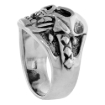 Picture of Sterling Silver Fanged Skull Ring 7/8 inch wide sizes 8 to 14