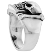 Picture of Sterling Silver Bones & Skull Ring 3/4 inch wide