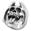 Picture of Sterling Silver Skull Ring 1 1/8 inch wide sizes 8 to 14