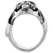 Picture of Sterling Silver Skull Ring 1 1/8 inch wide sizes 8 to 14