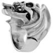 Picture of Sterling Silver Skull Ring 1 1/8 inch wide sizes 8 to 14