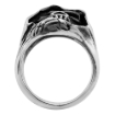 Picture of Sterling Silver Grim Reaper Skull Ring 1 3/8 inch wide
