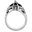 Picture of Sterling Silver Skull Ring 1 inch wide sizes 8 to 14