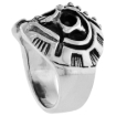 Picture of Sterling Silver Skull Ring 1 inch wide sizes 8 to 14