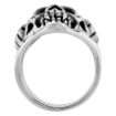 Picture of Sterling Silver Skull Ring 1 inch wide sizes 8 to 14