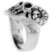 Picture of Sterling Silver Skull Ring 1 inch wide sizes 8 to 14