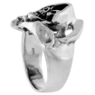 Picture of Sterling Silver Grim Reaper Skull Ring 1 inch wide sizes 8 to 14