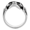 Picture of Sterling Silver Skull with Helmet Ring 1 inch wide sizes 8 to 14