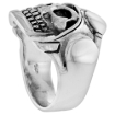 Picture of Sterling Silver Skull with Helmet Ring 1 inch wide sizes 8 to 14