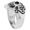 Picture of Sterling Silver Tattooed Skull Ring 7/8 inch wide sizes 8 to 14