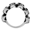 Picture of Sterling Silver Tattooed Skull Ring 1 1/8 inch wide sizes 8 to 14