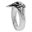 Picture of Sterling Silver Vulture Skull Ring 3/4 inch wide sizes 8 to 14