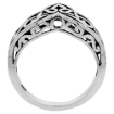 Picture of Sterling Silver Celtic Crown Ring for Women 3/8 inch wide sizes 5 to 12