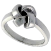 Picture of Sterling Silver Love Knot Ring for Women 3/8 inch wide sizes 5 to 12