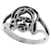 Picture of Sterling Silver Jesus christ Ring for Women 1/2 inch wide sizes 5 to 12