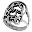 Picture of Sterling Silver Jesus christ Ring for Women 7/8 inch wide sizes 5 to 12