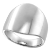 Picture of 17mm Long Sterling Silver Classic Cigar Band Ring for Women High Polished 3/4 inch sizes 5 to 12
