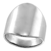 Picture of 21mm Long Sterling Silver Classic Cigar Band Ring for Women High Polished 3/4 inch sizes 5 to 12