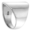 Picture of 21mm Long Sterling Silver Classic Cigar Band Ring for Women High Polished 3/4 inch sizes 5 to 12